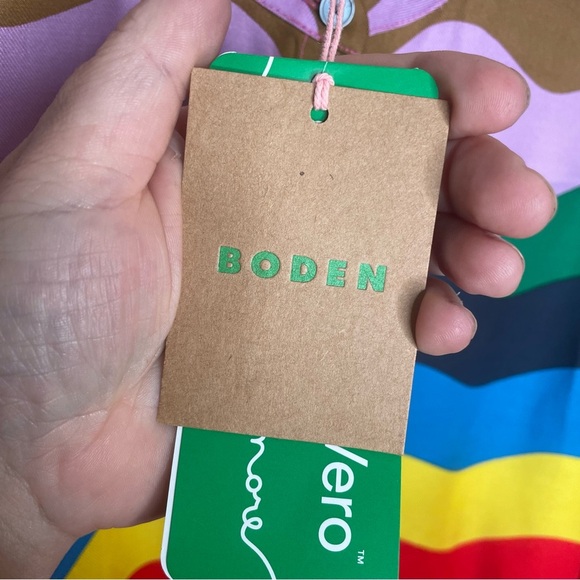 Boden Blouson Sleeve Blouse in Multicolor Rainbow Wave Colorful Loud Pride 2 - Picture 12 of 15